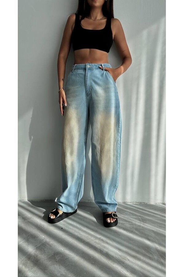 Kadın Balloon Orta Mavi Skater Jean W1847