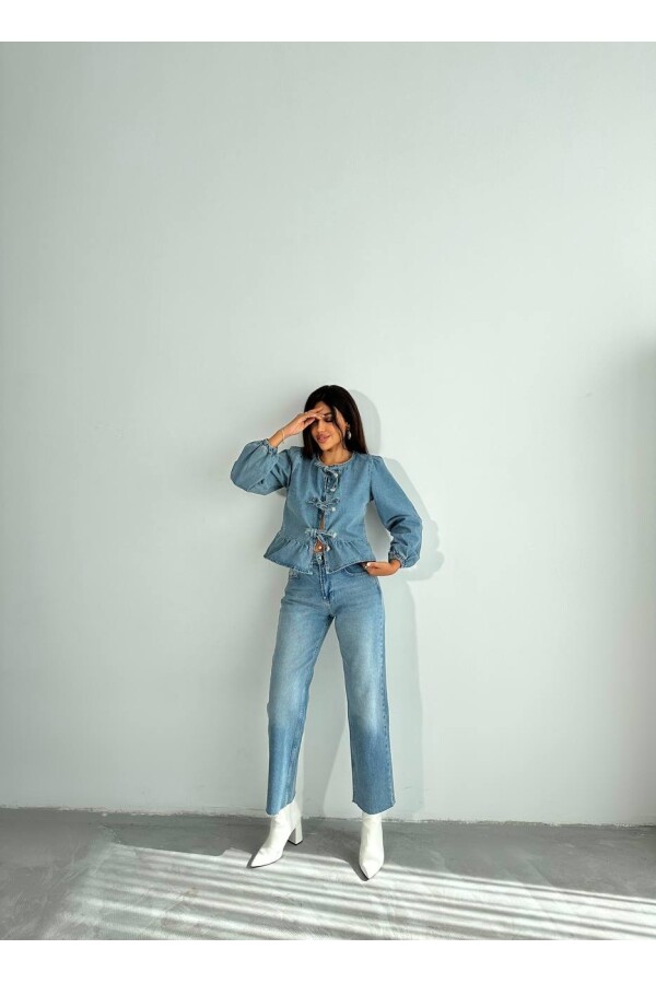 W1909 Bootcut Kalın Orta Mavi Jean 