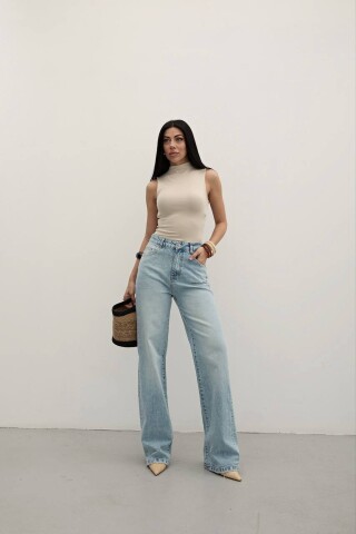 Kadın Straight Fit Buz Mavi Jean W-1701