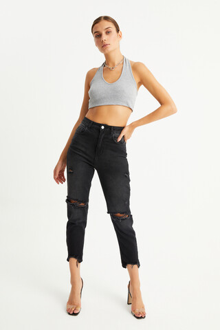 W1415 RIPPED FIT MOM  JEAN