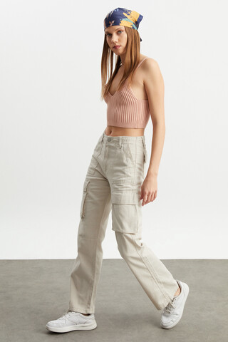 W1667 BEJ KARGO PANTOLON  