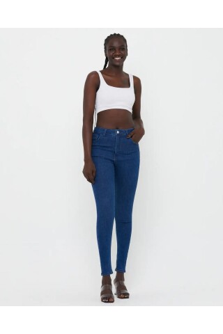 Kadın Yüksek Bel Toparlayıcı Skinny Fit Likralı Kot Pantolon