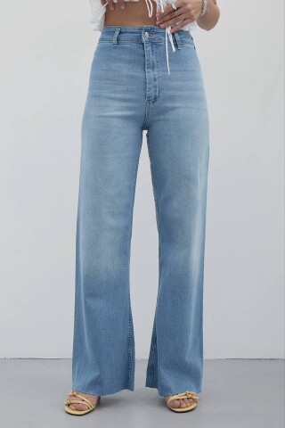 W1992 Marine Likralı Yüksek Bel Siyah Wide Leg Jean